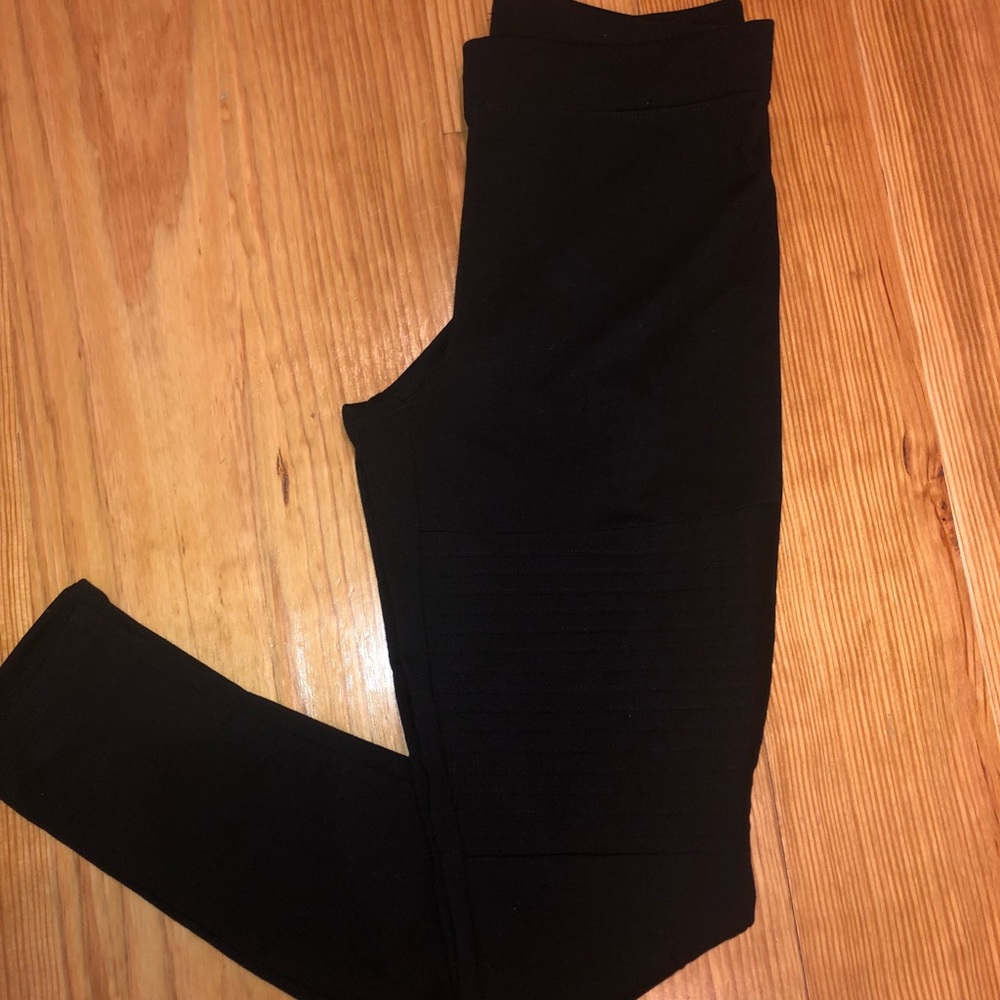 Express black motto leggings